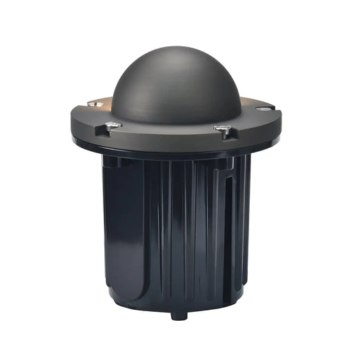 In-Ground Pathway Light with Brass-PVC Housing and Domed Half Lid for MR16 Bulbs