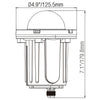 In-Ground Pathway Light with Brass-PVC Housing and Domed Half Lid for MR16 Bulbs