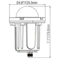 In-Ground Pathway Light with Brass-PVC Housing and Domed Half Lid for MR16 Bulbs