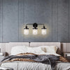 Indoor Wall Lights in Modern Black Finish with Glass Shade and E26 Base