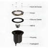 Inground Well Lights For Landscape with MR16 Socket and Brass PVC Housing