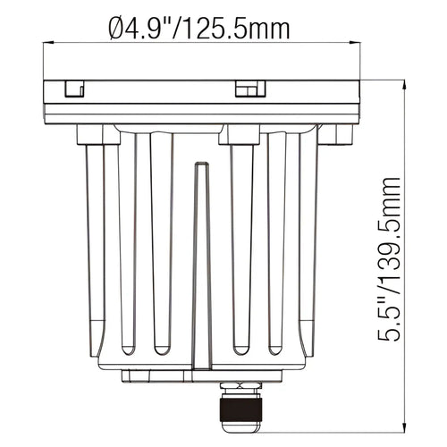 Inground Well Lights For Landscape with MR16 Socket and Brass PVC Housing