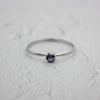 Iolite Sterling Silver Ring Delicate Minimalist Band
