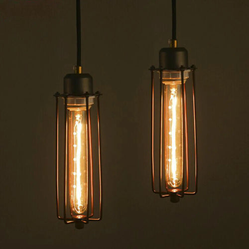 Iron Chandelier with Metal Cage Design for Modern Spaces