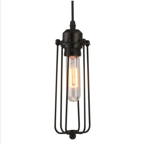 Iron Chandelier with Metal Cage Design for Modern Spaces