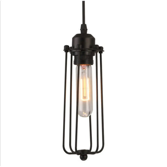 Iron Chandelier with Metal Cage Design for Modern Spaces