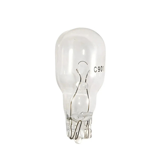 T5 Clear Incandescent Wedge Base Bulbs, 7W 12V AC or DC Input - Pack(20)