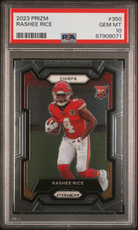 Graded 2023 Panini Prizm Rashee Rice #350 Rookie RC Football Card PSA 10 Gem Mint