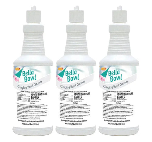 BellaBowl Clinging Toilet Bowl Cleaner & Disinfectant, 1 Quart