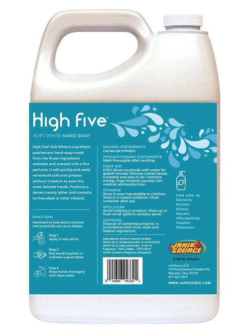 HighFive Soft White Premium Lotion Hand Soap, 1 Gallon