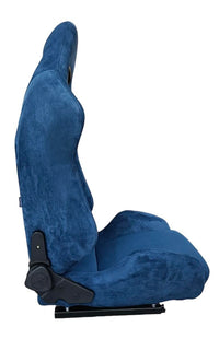 2nd Option Racing JBR1099 Reclinable Racing Seats – Blue Suede