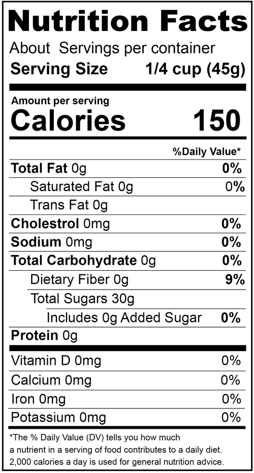 Date Sugar, Granulated