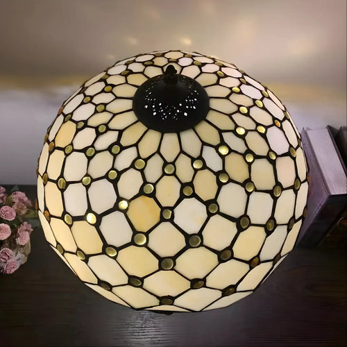 Jewel Design Small Tiffany-Inspired Lamp
