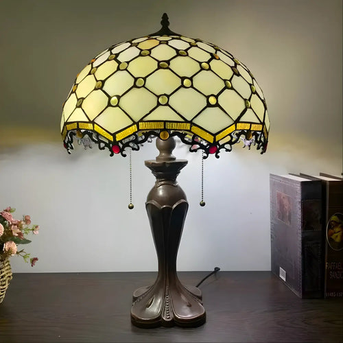 Jewel Design Small Tiffany-Inspired Lamp