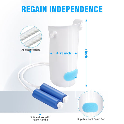 Kekoy 3Pcs Sock Aid, Dressing Aid Kit, Sock Helper, Long Handle Shoe Horn, Button Hook, Sock Puller Aid Easy on and off, Sock Aid Device for Seniors, Hip Knee Replacement Kit EasyOptionXY LLC