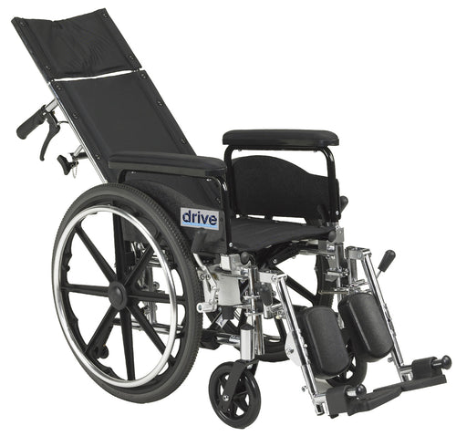 Viper Plus GT Full Reclining Wheelchair, Detachable Full Arms, 20" Seat RIO Medical Supplies