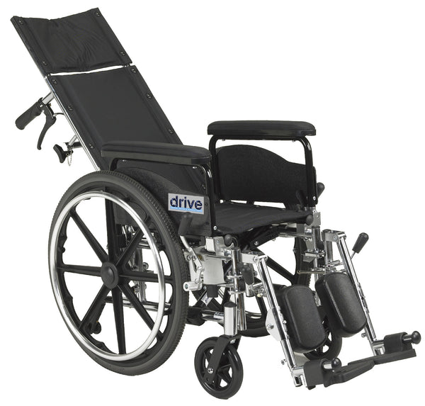 Viper Plus GT Full Reclining Wheelchair, Detachable Full Arms, 20" Seat RIO Medical Supplies