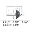 BOSCH 85581MC 1-1/2 In. x 5/8 In. Carbide-Tipped Classical Router Bit
