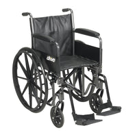 Silver Sport 2 Wheelchair, Detachable Full Arms, Swing away Footrests, 16" Seat RIO Medical Supplies
