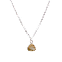 Labradorite 10mm Silver Plated Pendant Necklace 18in