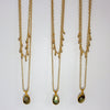 Labradorite Pendant Necklace Gold Filled Layered Design