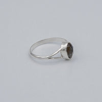 Labradorite Sterling Silver Ring Oval Stone Boho Adjustable