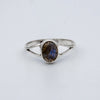 Labradorite Sterling Silver Ring Oval Stone Boho Adjustable