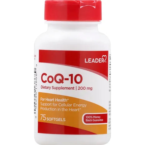 LEADER® Co-enzyme q10 200mg softgels 75 ct