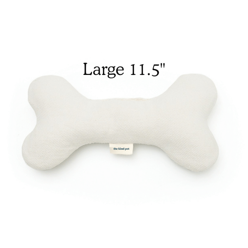 Plush Hemp Dog Toy Bone for Gentle Chewers | Boba & Vespa