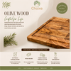 Multi-Purpose Large Olive Wood Serving and Cutting Board