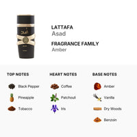 Lattafa Asad EDP Spray 3.4 oz Fragrances Men's *