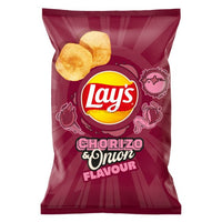 Lay's Chorizo & Onion 4 pack (130g) (Canada) BIG BAG!