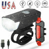 LED Bike Light Set with USB Rechargeable Headlight and Taillight