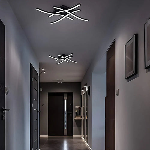 LED Ceiling Light Modern Wave Lamp for Living Room, Bedroom & Study