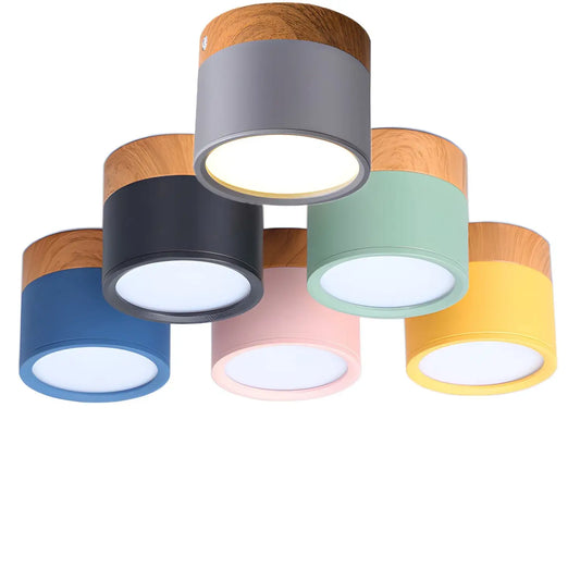 LED Downlight Dimmable – Nordic Wood Modern Ceiling Light Spotlight