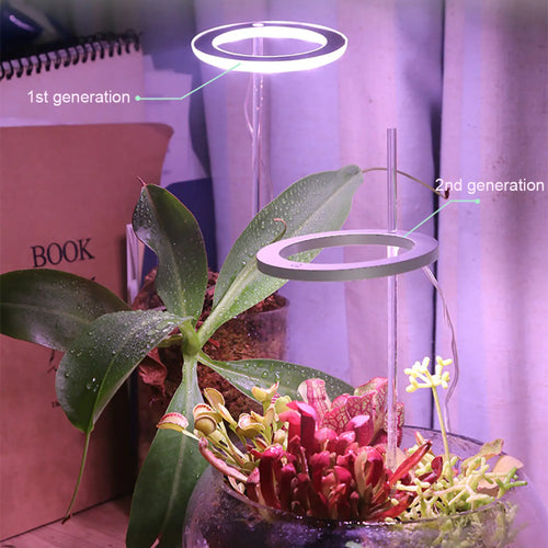 LED Grow Light Full Spectrum Angel Ring USB Lamp for Indoor Plants