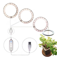 LED Grow Light Full Spectrum Angel Ring USB Lamp for Indoor Plants