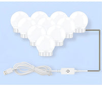 LED Mirror Light Bulbs with USB Touch Switch for Vanity & Dressing Table