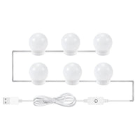 LED Mirror Light Bulbs with USB Touch Switch for Vanity & Dressing Table