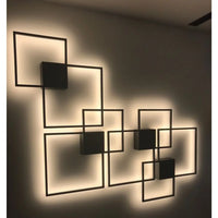 LED Wall Light for Bedroom with Unique Geometric Wall Art