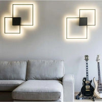 LED Wall Light for Bedroom with Unique Geometric Wall Art