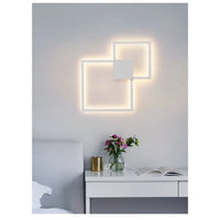 LED Wall Light for Bedroom with Unique Geometric Wall Art