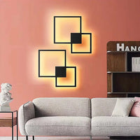 LED Wall Light for Bedroom with Unique Geometric Wall Art