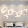 LED Wall Light for Bedroom with Unique Geometric Wall Art