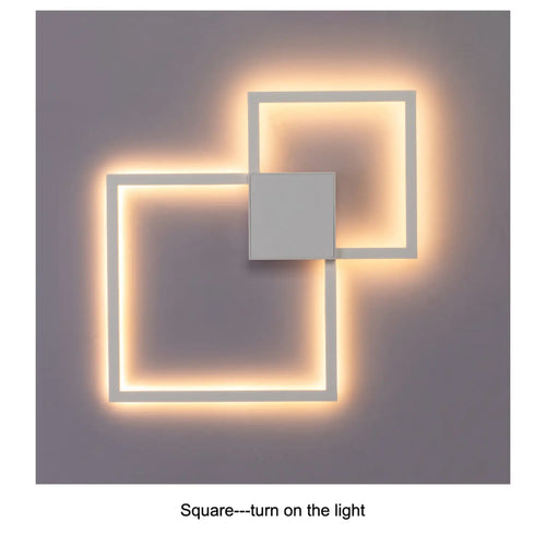 LED Wall Light for Bedroom with Unique Geometric Wall Art