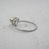 Lemon Topaz Sterling Silver Ring Trillion Cut Gem For Women