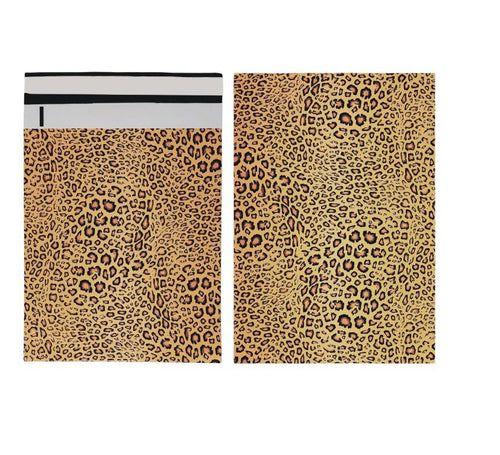 Leopard Print Poly Mailers Size 14x17 Colorful Shipping Bags