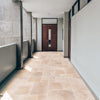 Light Beige Premium Travertine Tiles Antique Pattern Tumbled - Livfloors Collection