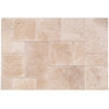 Light Beige Premium Travertine Tiles Antique Pattern Tumbled - Livfloors Collection