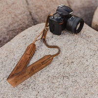 Light Brown Leather Camera Strap